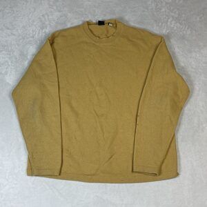 GAP Men's Yellow Lambswool Crew Neck Sweater Size L Knit Casual